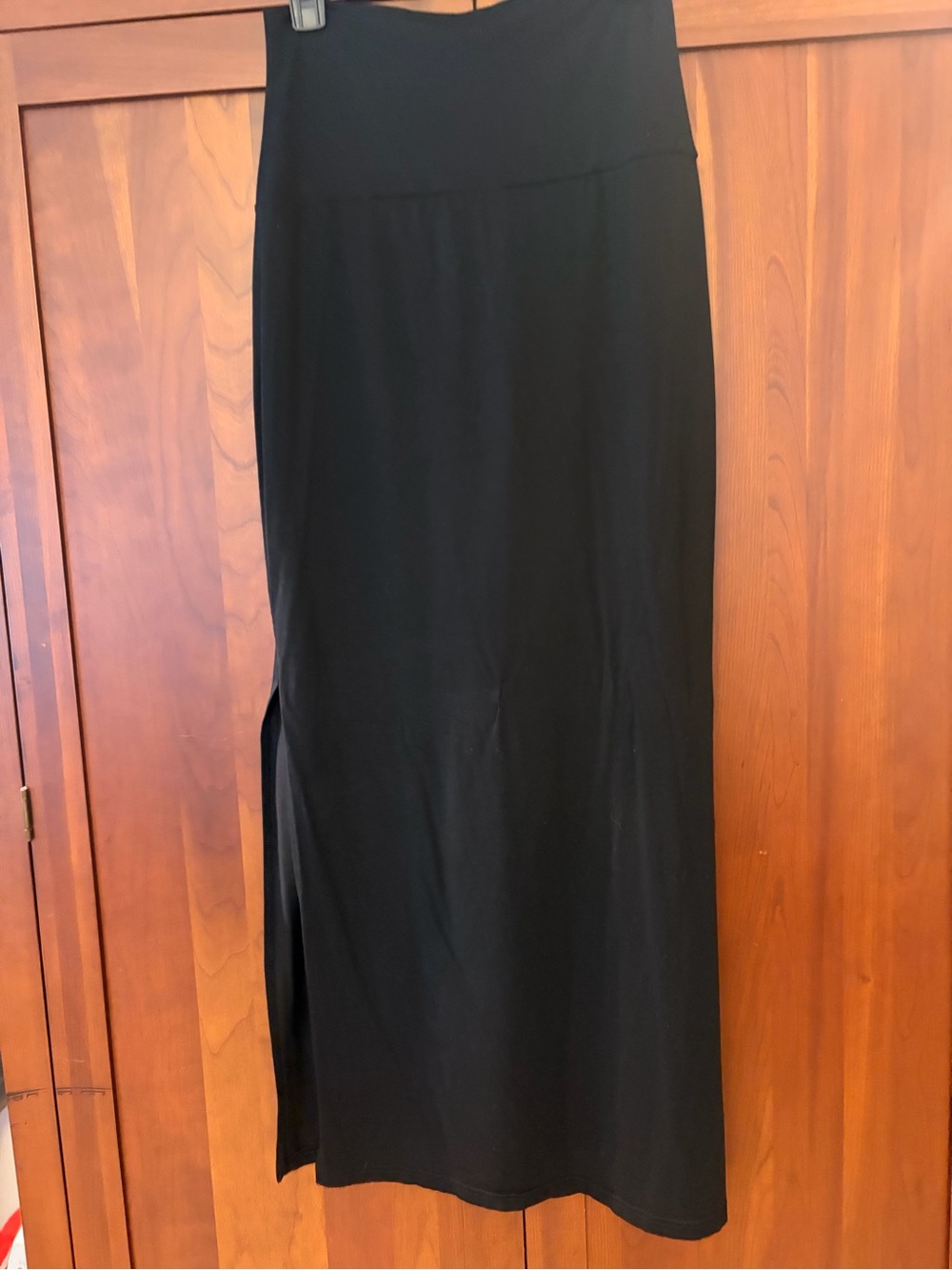 Athleta cotton Black Maxi Side-Slit Skirt - Women